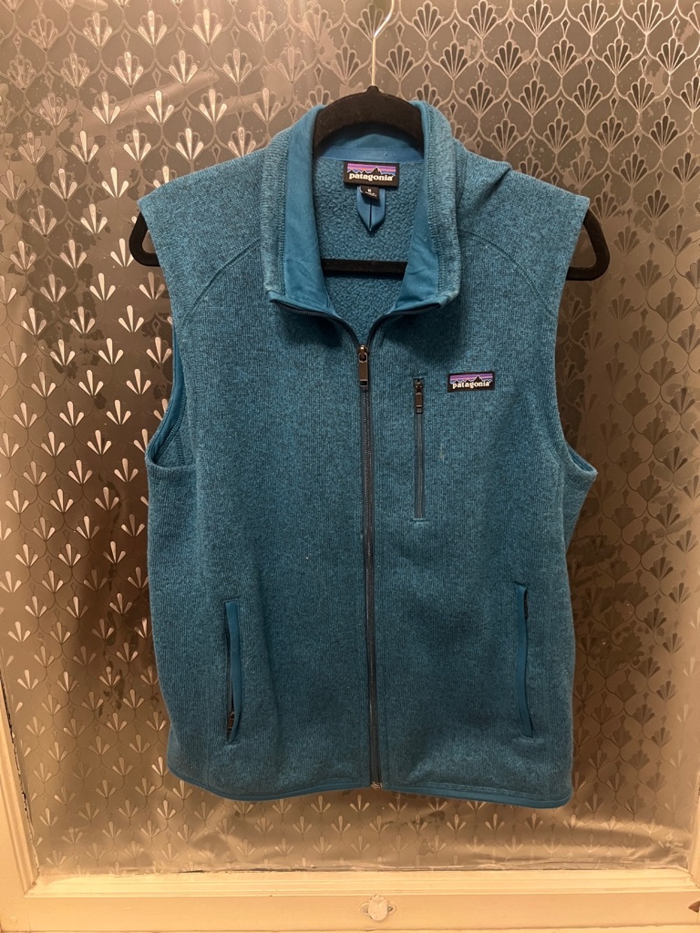 Patagonia Teal Blue Full-Zip Fleece Vest
